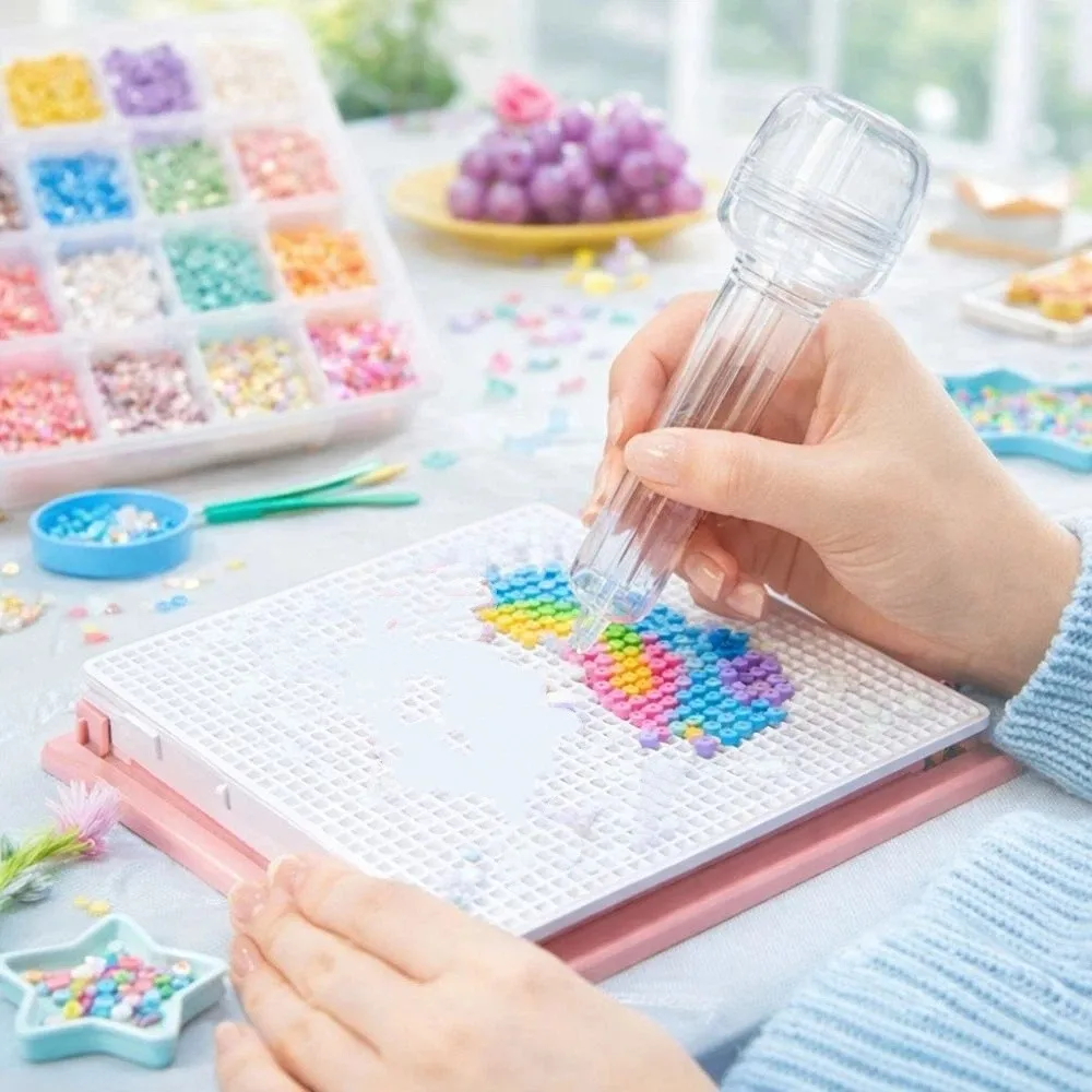 Clear Ergonomic Press-Type Bead Positioning Pen for 3D Pixel Puzzle Crafting