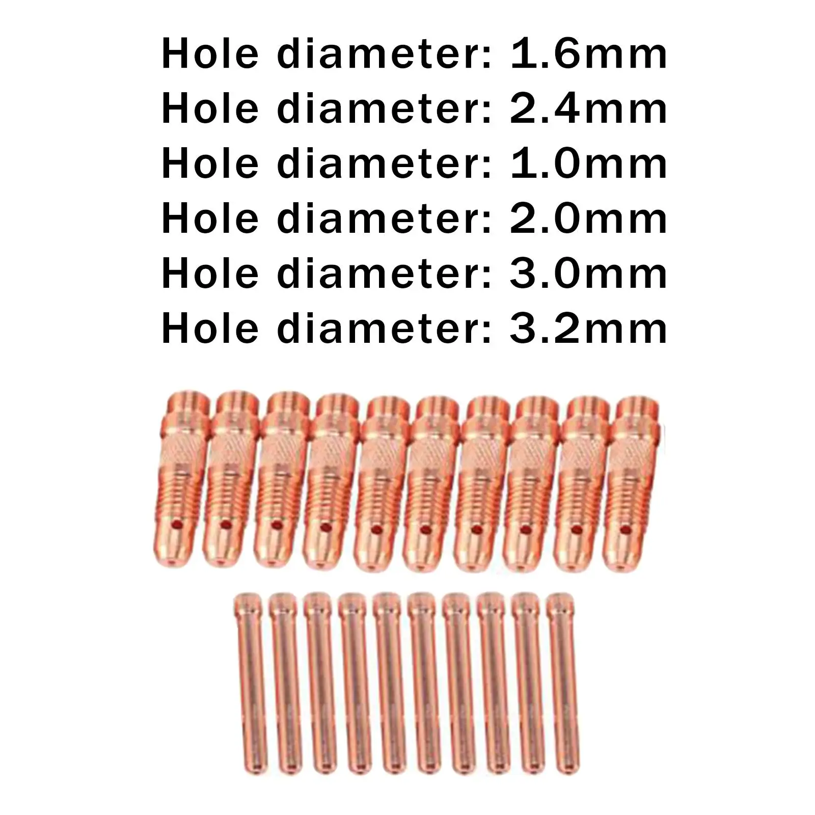 20Pcs Argon Welding TIG Inverter DC Welding Equipment TIG Collet for WP17 WP17F WP17V WP18 WP18F 3
