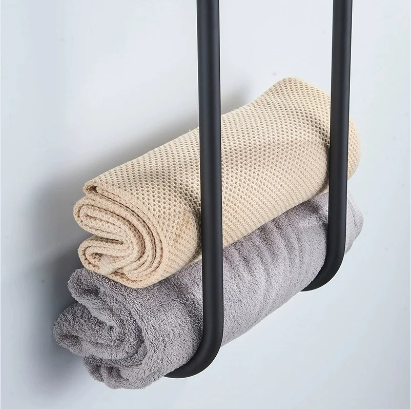 304 stainless steel Bath Towel Rack Vertical Towel Holder Bathroom Wall Storage