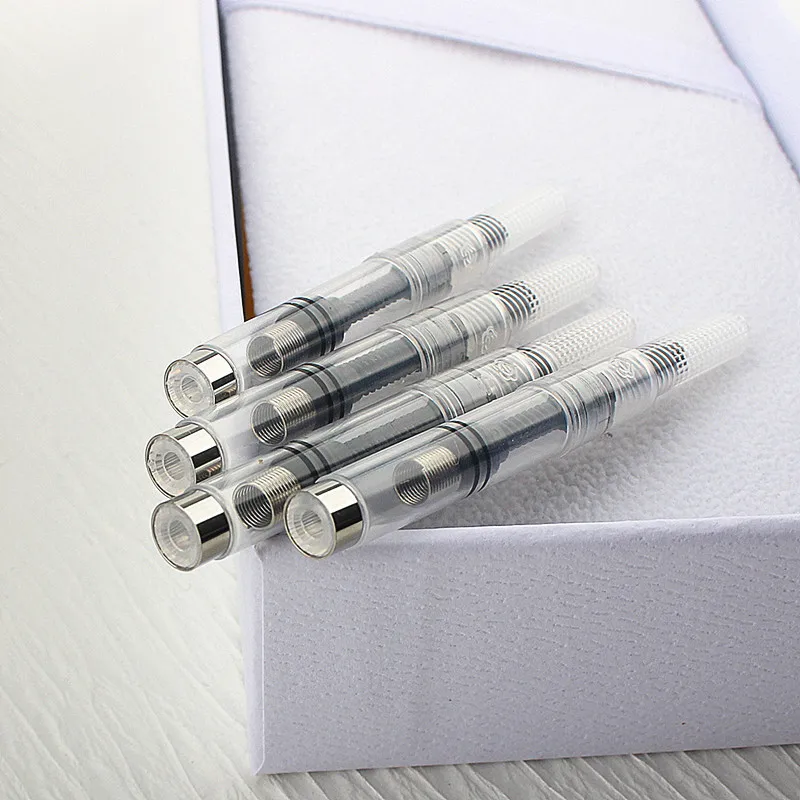 10Pc PENS White 2.6mm /3.4mm Metal Ferrule Fountain Pen Ink Cartridges Converter