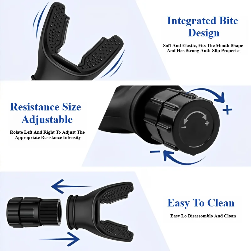 Portable Breathing Exercise Lungs Breath Fitness Sports Exerciser Device Endurance Workout Adjustable Resistances breathing exerciser