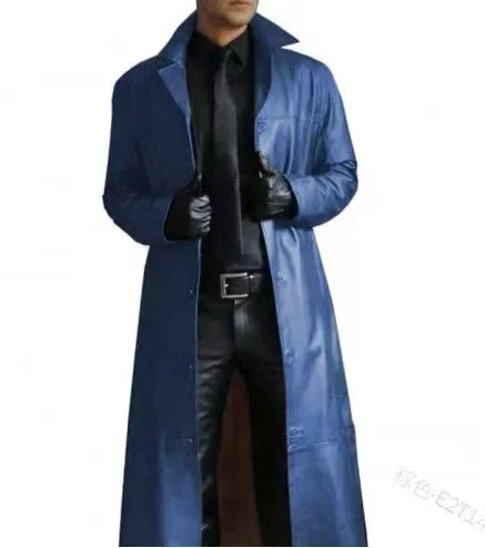 PU Leather Coat Men Jacket Spring Fall Winter Top Slim Korean Streetwear Gothic Moto Biker Punk Outwear Abrigos Mujer Invierno 2
