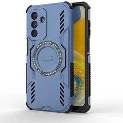 Magsafe Wireless Charging Shockproof Magnetic PC Protector Hard Back Cover Case for Galaxy A16 (Blue)