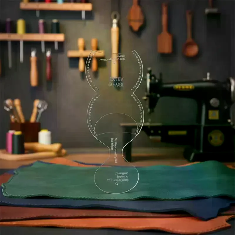 가죽 공예 미니 동전 지갑 작은 지갑 아크릴 템플릿 DIY 가죽 도구 세트 수제 미니 지갑 만들기 초보자용