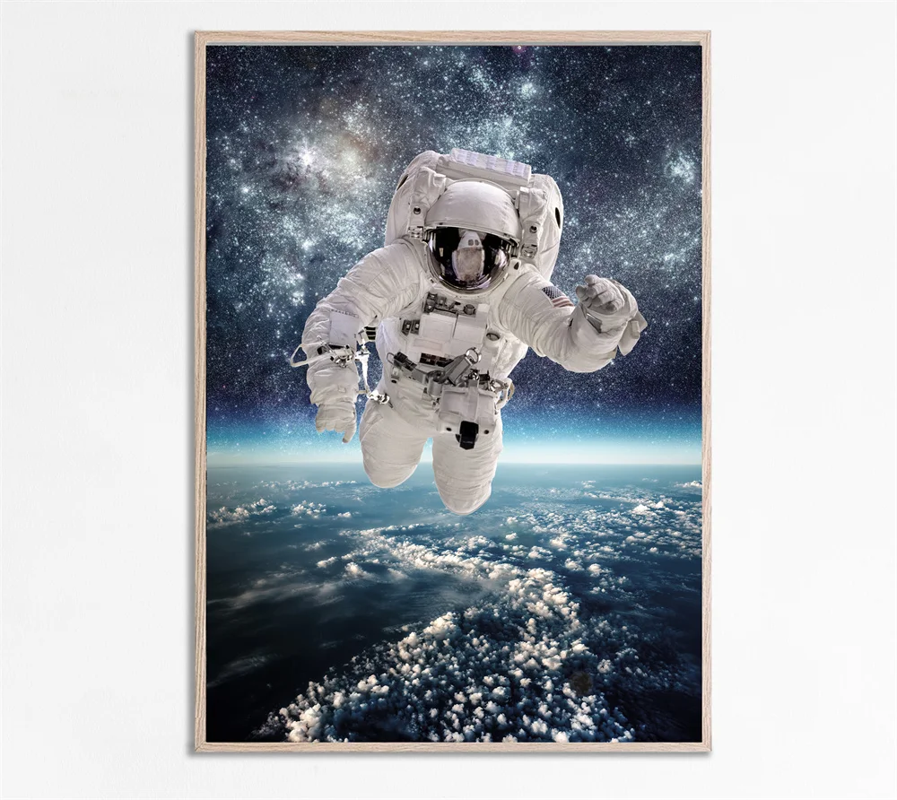Modern Astronaut Blue Technology Decorative Painting