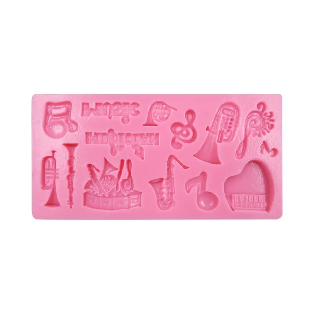 Hangszerek Megjegyzés Zongora Szaxofon Fondant Dekoráció Szilikon Penész Barkács Torta Díszítő Szerszámok Sütés M450 - Image 3