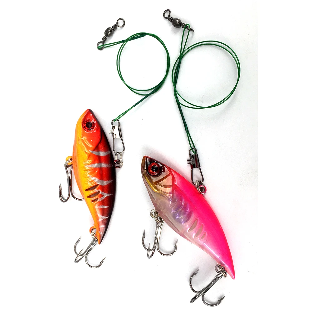 60pcs 15/20/25cm  Anti Bite Steel Fishing Line Titanium Steel Wire Fishing Leader with Swivel Fishing Lure Accessories Pike Bass 3