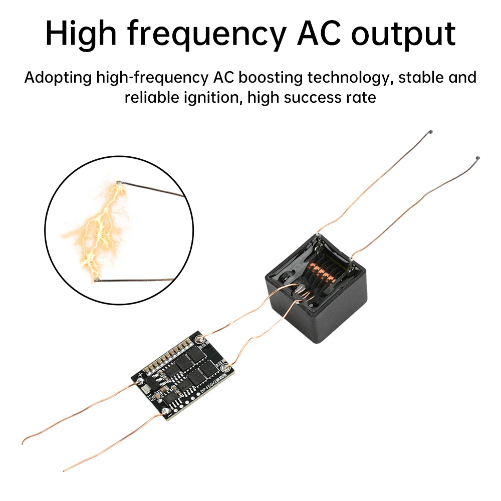 DC 4-12V  AC 20KV 부스트 스파크 아크 점화 코일 모듈 아크 점화기 고전압 모듈 드라이버 보드 변압기 라이터
