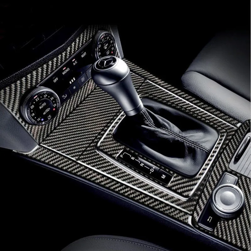 Carbon Faser Auto Innen Modifikation Abdeckung Trim Streifen Dekorative Aufkleber Für Mercedes Benz C W204 Auto Innen Zubehör
