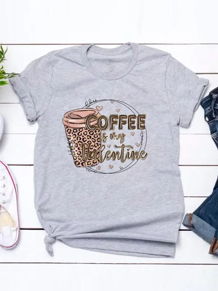 

Coffee Love Style 90s Cartoon Shirt Female Short Sleeve Clothing Fashion Summer T-shirts T Top Print Women Graphic Tee