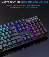 104 key Backlit Mechanical Keyboard Wired Gaming Keyboard waterproof Luminous keyboard And Mouse Set for Gamer PC Laptop Office 5