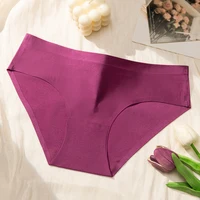 BZEL-Sous-vêtements sans couture pour femmes, culotte une pièce, sexy, brillant, glace, intimes, slips, taille moyenne, caleçon féminin, média 1