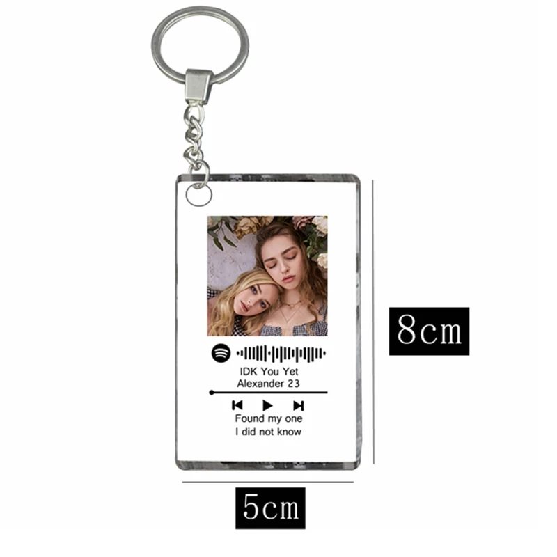 Custom Photo Keychain, Gift for Mom - The Love Between Mother and Daughter, Personalized Keychain, PersonalFury, No Gift Box / Pack 1