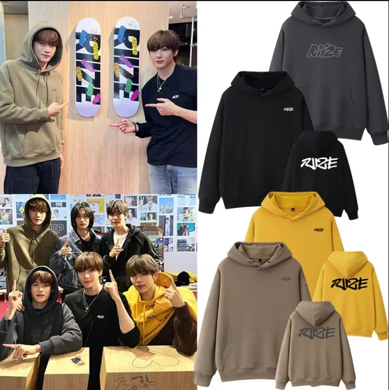 

RIIZE concert same hoodies WONBIN SUNGCHAN ANTON peripheral same Hooded shirt y2k loose casual Sweatshirts Long Sleeved Pullover