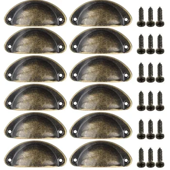 Retro Antique Shell Cabinet Handles (12 Pcs) 1