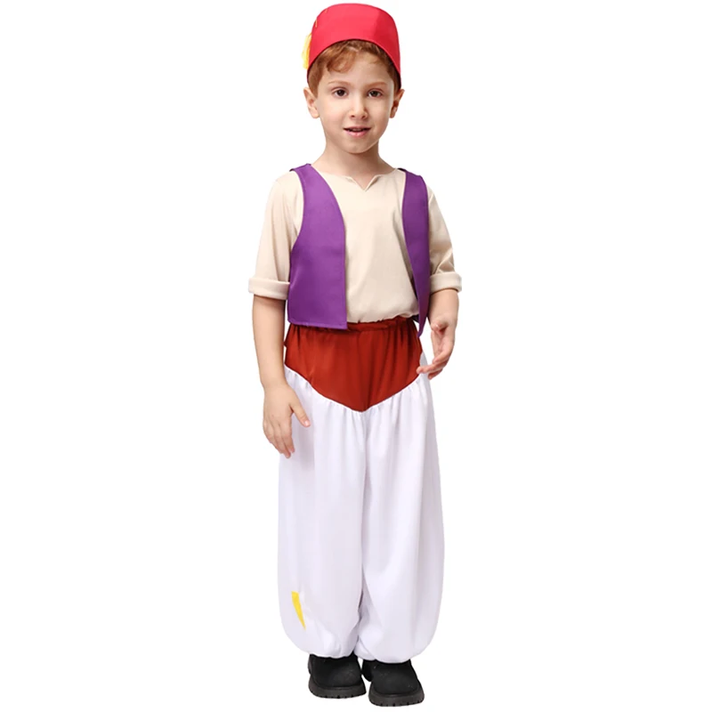 Kids Cosplay Costume Medieval Prince Costume Child Halloween Prince Aladdin Costume Boys Fairy Tale Anime Role Play Outfits Party Dress Up