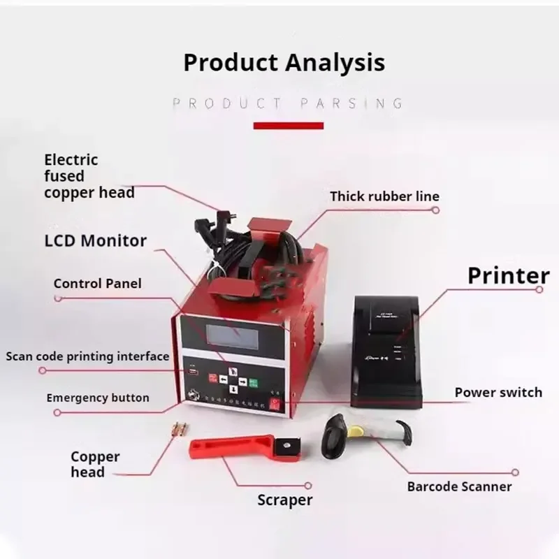 Intelligent PE Tube Welding Machine Gas Pipeline Butt Welding Machine PE Pipe Electric Fusion Welding Machine 220-250V 3