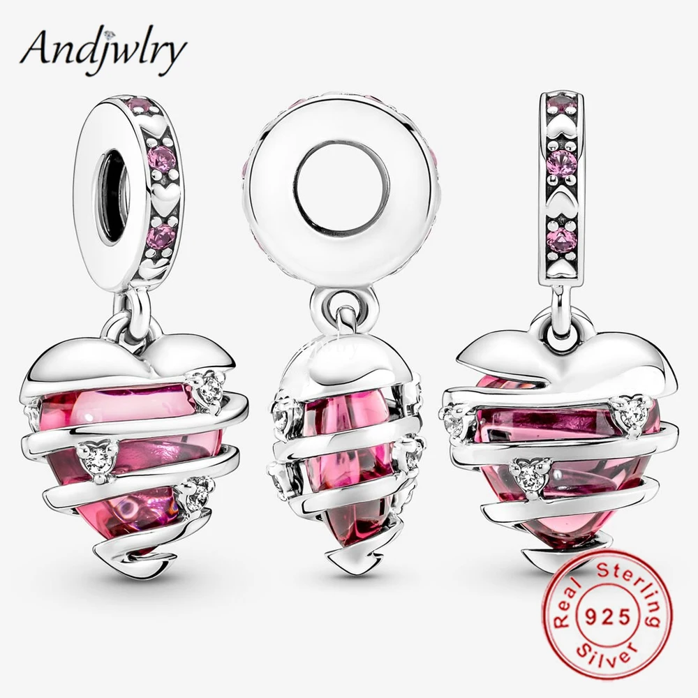 

Женский браслет из серебра 925 пробы, с подвеской в виде сердца