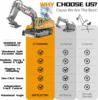 RC Excavator 17CH Remote Control Truck 2.4G RC Crawler Engineering Vehicle Excavator Truck Radio Control Construction Car Gifts 4