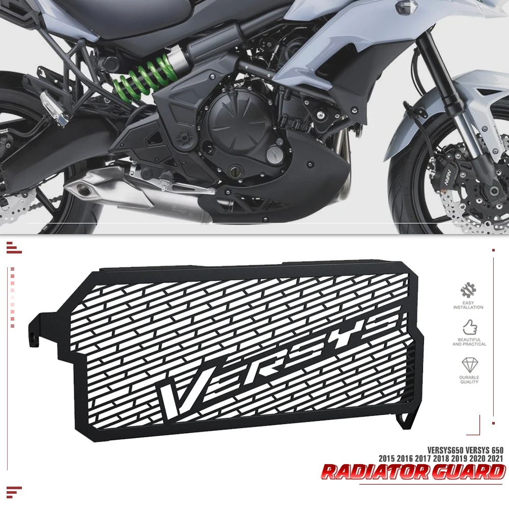 

Radiator Guard Grille Cover Protection Parts For Kawasaki Versys 650 2015 2016 2017 2018 2019 2020 2021 Motorcycle Accessories