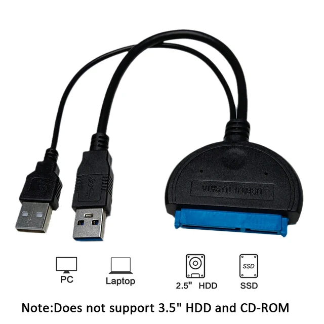  VCOM SATA to USB Adapter Cable for 2.5 inch SSD and HDD, USB  3.0 to SATA III Hard Driver Adapter,Support UASP SATA to USB Cable SATA  Adapter Cable USB to SATA