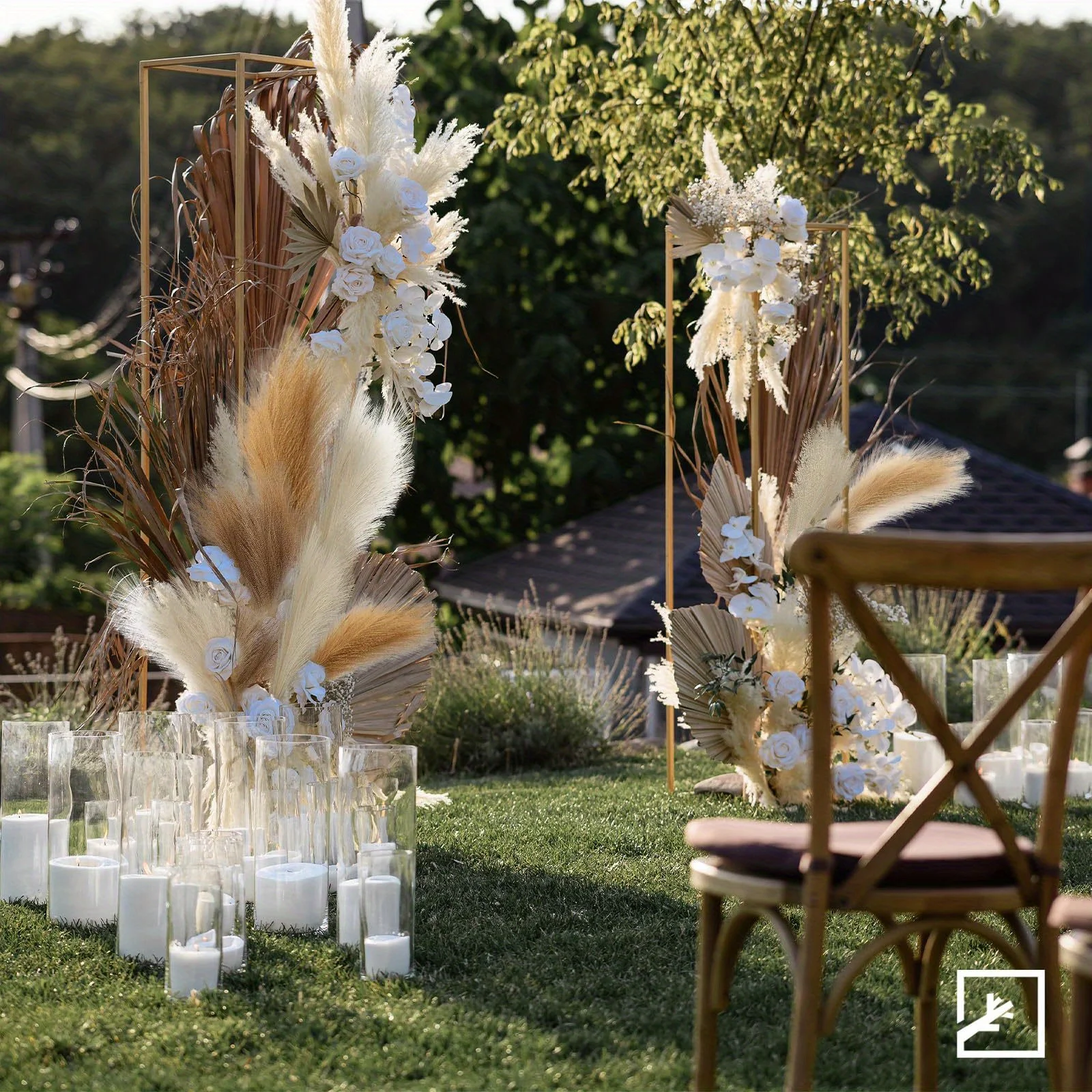 Artificial Pampas Grass Set 6