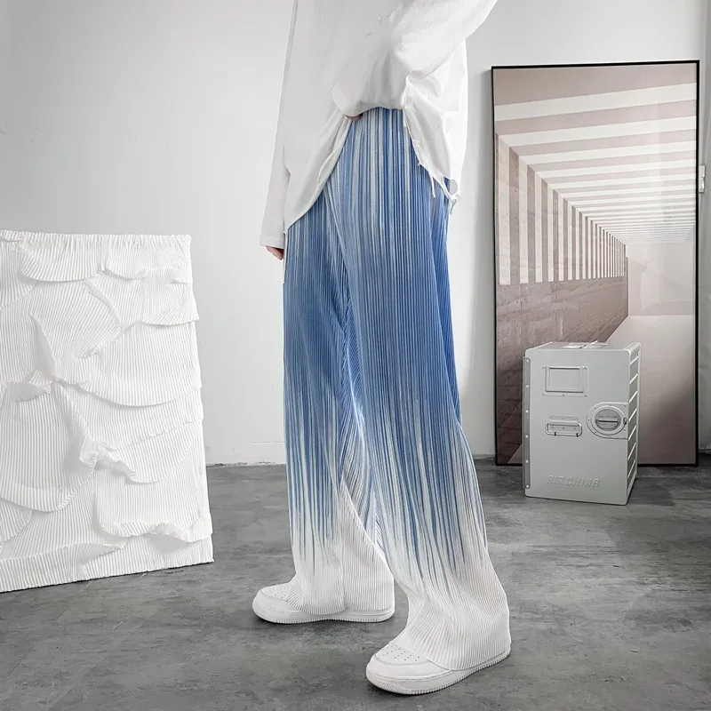 

2023 Summer New Light Luxury Fashion Pants Tie-dye Wide-leg Pants Comfortable Casual Mopping Pants Boutique Clothing SimpleStyle