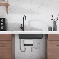 Pemanas Air listrik ติดผนังห้องน้ำห้องครัวเครื่องทำน้ำอุ่น110V/220V พร้อมรีโมทควบคุมหน้าจอแสดงผลอุณหภูมิ LCD 4