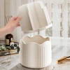 360 Degree Rotating Makeup Brush Holder Cosmetics Organizer With Lid for Vanity Multi-Functional Pen Holder Lipstick Storage Box 5