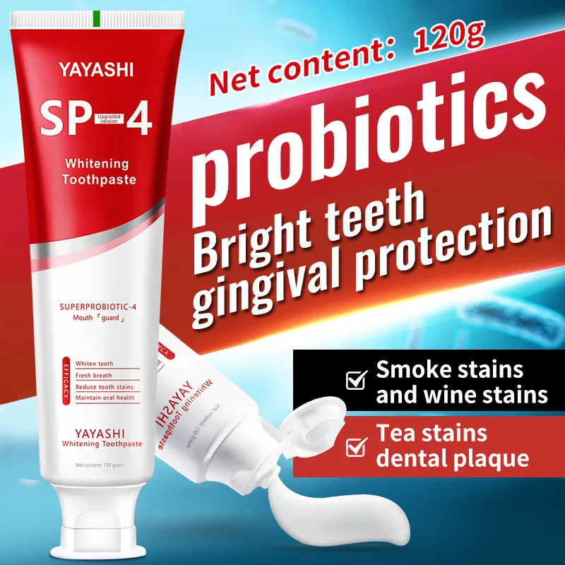 Teeth Whitening Product Teeth Health Product Probiotic Whitening Toothpaste Brightening Stain Removing 120g SP-4 Fresh Breath Enzyme Toothpaste Whitening Teeth