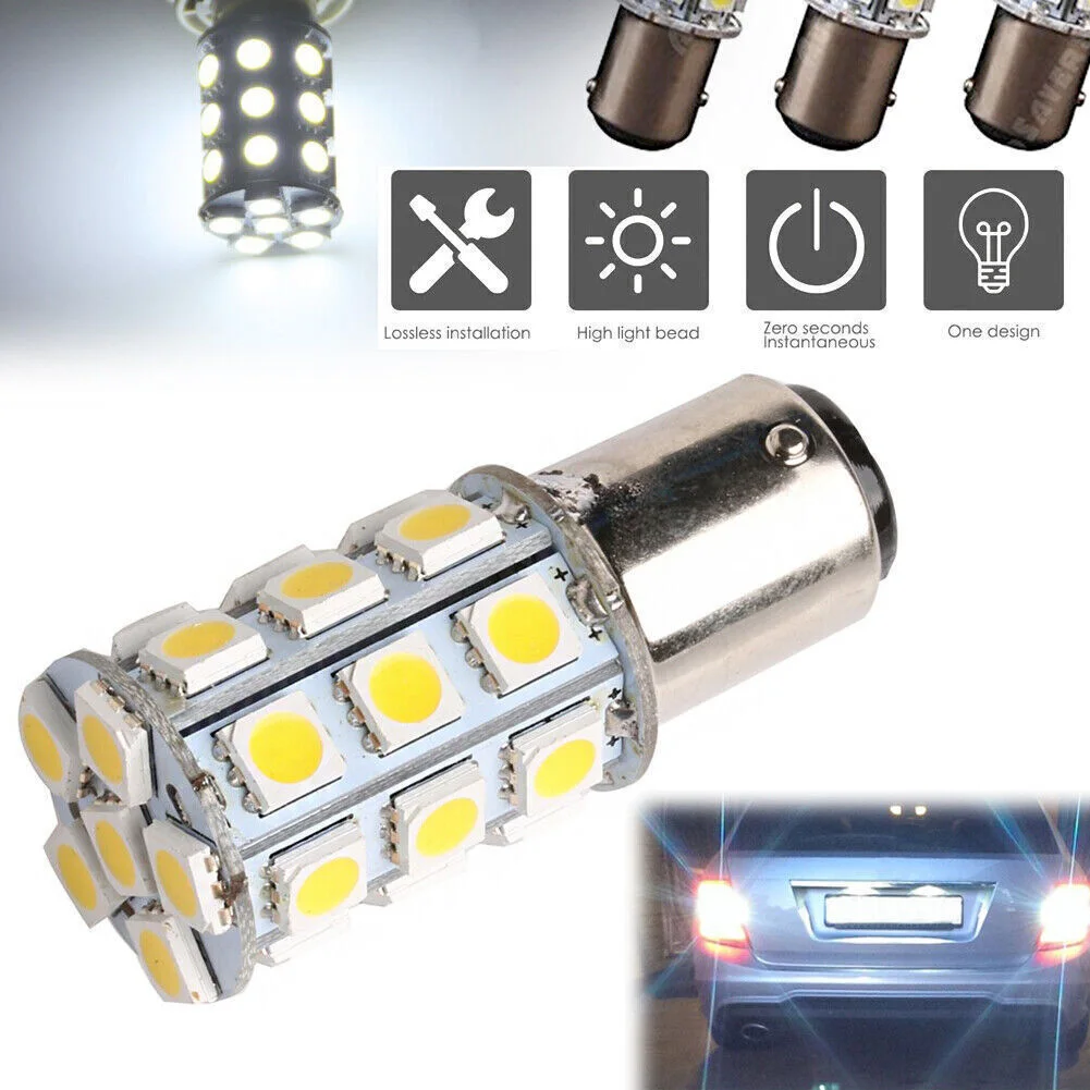 

1Pcs White 27-SMD BA15D Cabin Marine Boat LED Inner Lights Bulbs 1004 1076 1142 6000K Boat Light; Marine Light; Interior Light