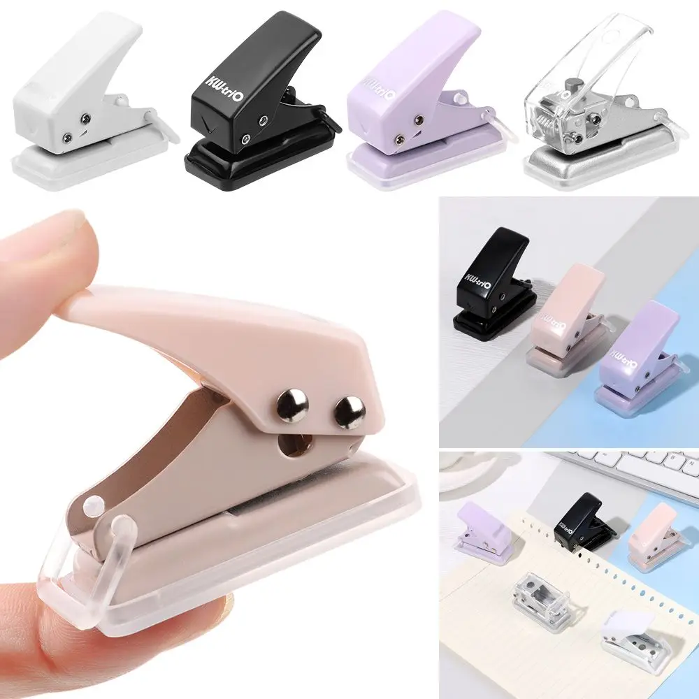 Small Mini Portable Hole Puncher Single Ring Hole Punch PVC Card Punch