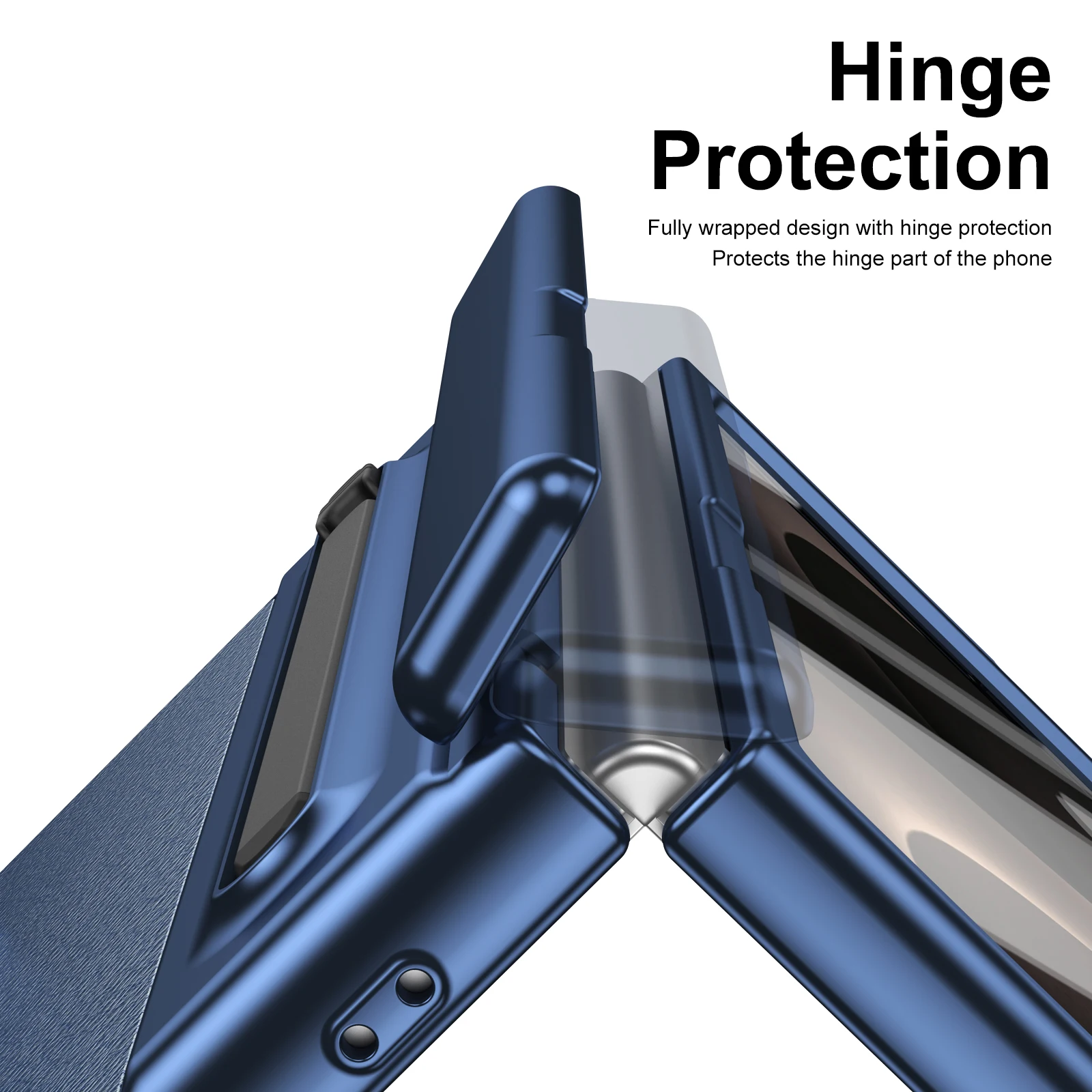 Leather Hinge Protection Cover with Front Glass & Pen Holder