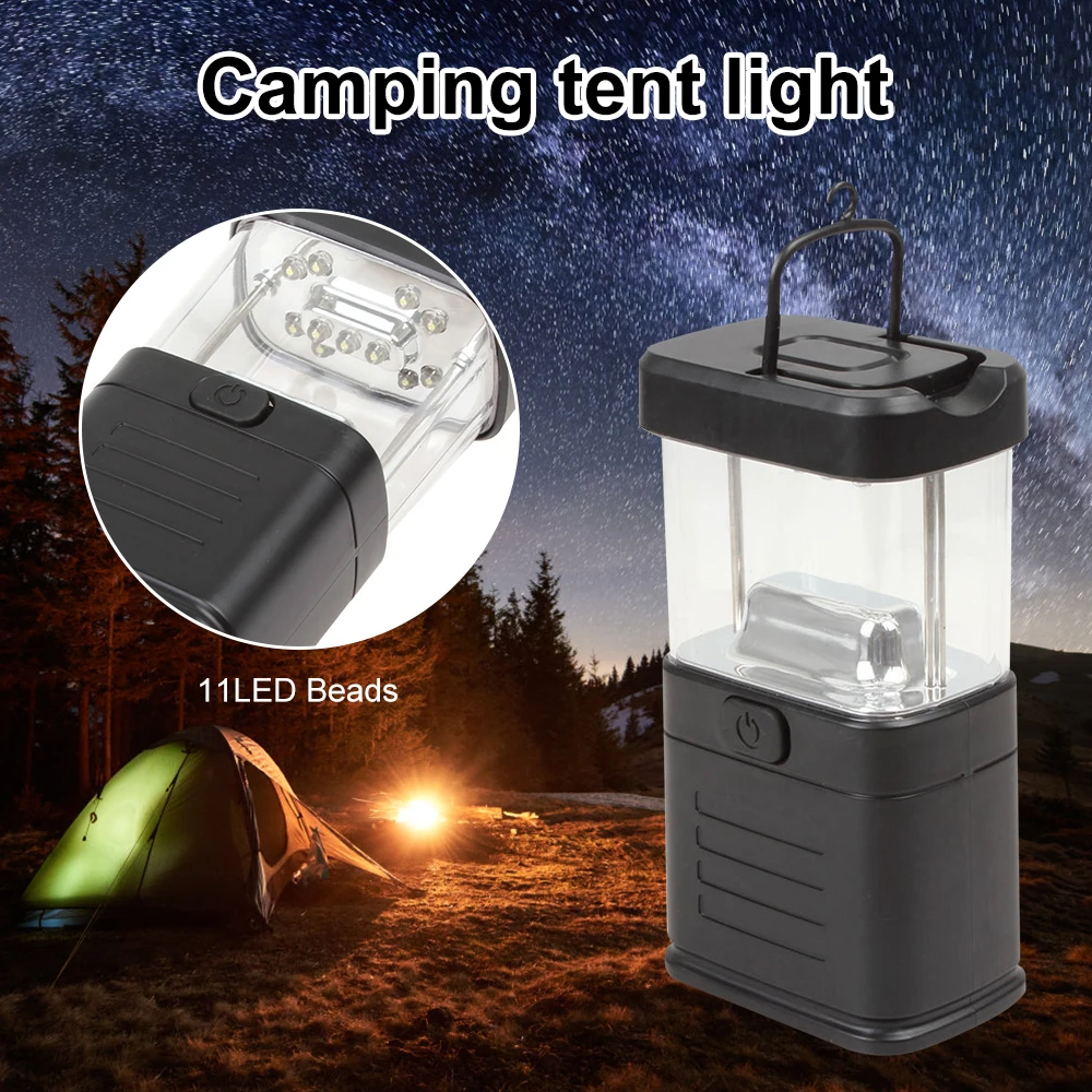 

Mini Portable Garden Lamp 11 LED Bright Camping Fishing Hiking Lantern Outdoor Activities Light