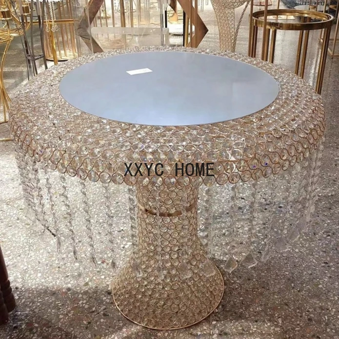 

Crystal Wedding Cake Stand Luxury Centerpiece for Banquet Tables and Wedding Receptions, Gold & Silver Wedding Décor