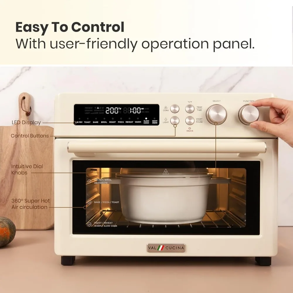 Retro Style Infrared Heating Air Fryer Toaster Oven, Extra Large Countertop Convection Oven 6