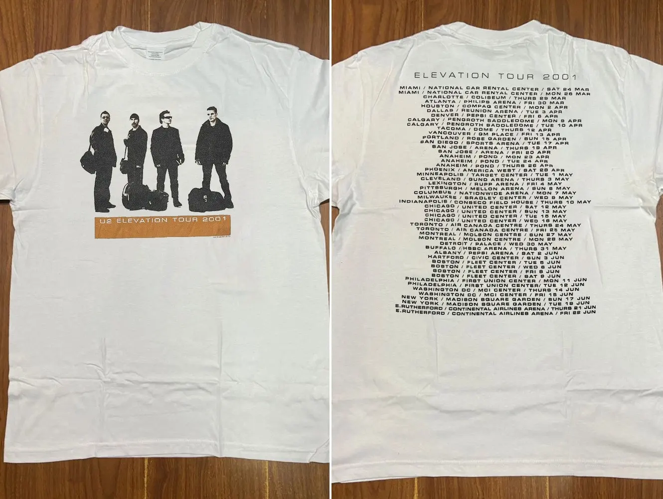 U2 2001年　ツアー　Tシャツ　L ヴィンテージ U2 Tシャツ U2 エレベーション ツアー Tシャツ