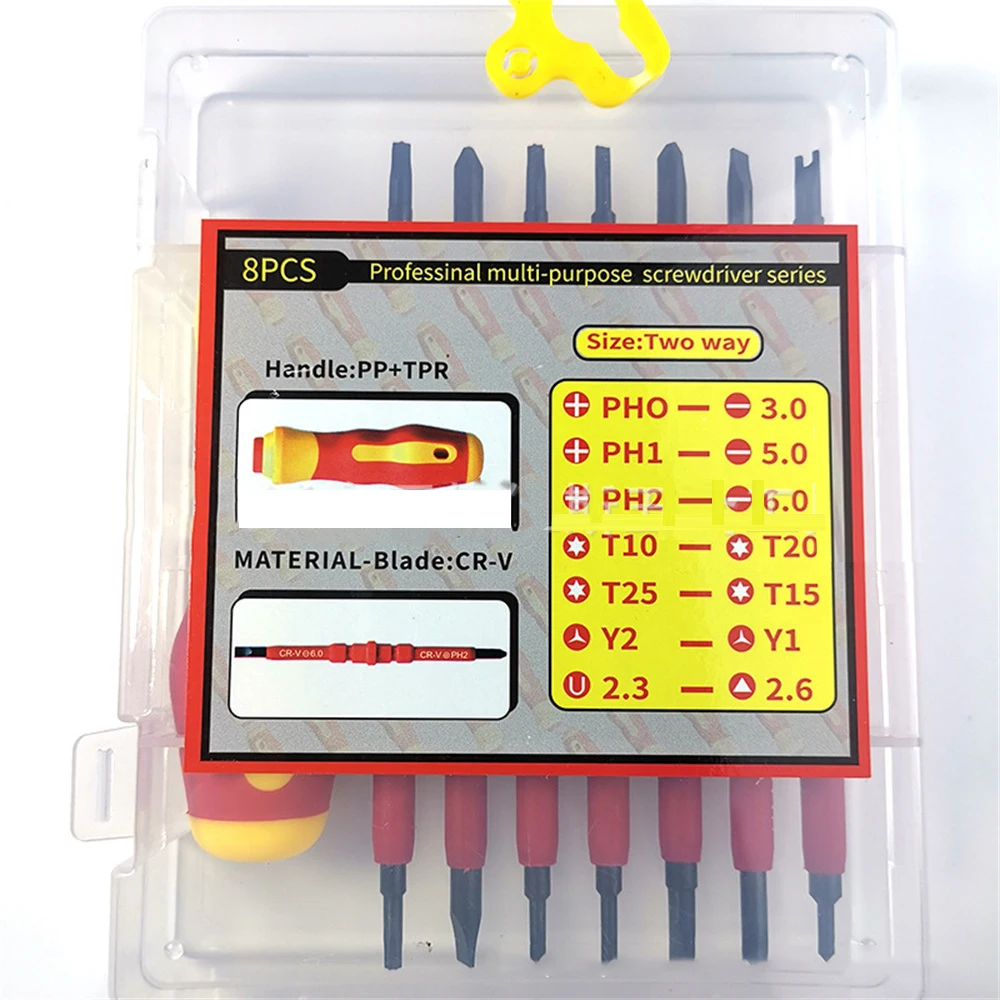 8Pcs Insulated Screwdriver Set Electrician Driver Maintenance Combination Tool Strong Magnetic Electrician Repair Tools Kit