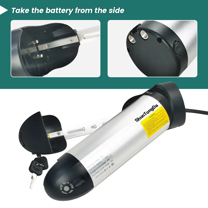 Water Bottle Ebike Battery 36V 8Ah 10Ah 11.6Ah 14Ah Batteria Replace Upgrade lithium ion Battery with Charger 250w 500w 350w