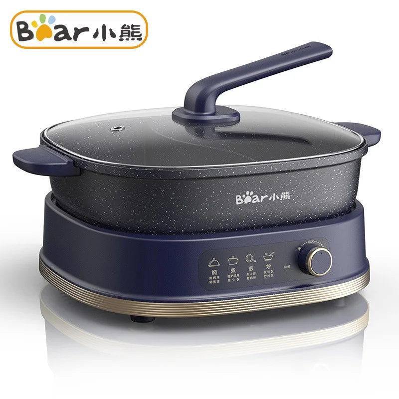 Bear 6L Yuanyang Electric Hot Pot Home Multi-function All-In-One Electric Cooking Pot Electric Cook Pot Non-Stick Grill Pan