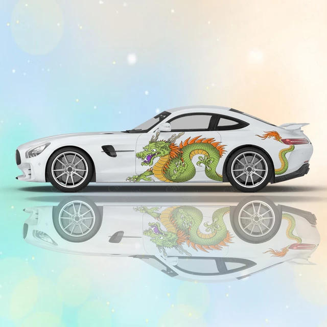 Drachen gemalt Tier Auto Aufkleber Auto Sprüh farbe großes Fahrzeug Grafik  Beiwagen Universal größe Auto lange Streifen Aufkleber Aufkleber -  AliExpress