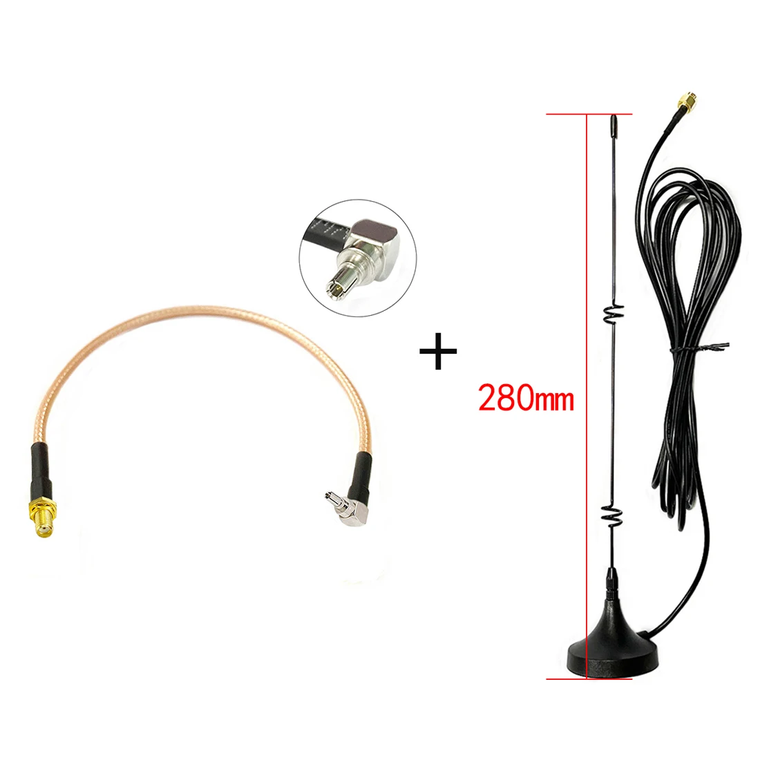 

1 компл. Удлинительный кабель 3G 4G GSM антенна 6dbi с магнитным основанием SMA Male 3m + SMA Female к TS9/CRC9 Male Прямоугольный кабель RG316 15 см