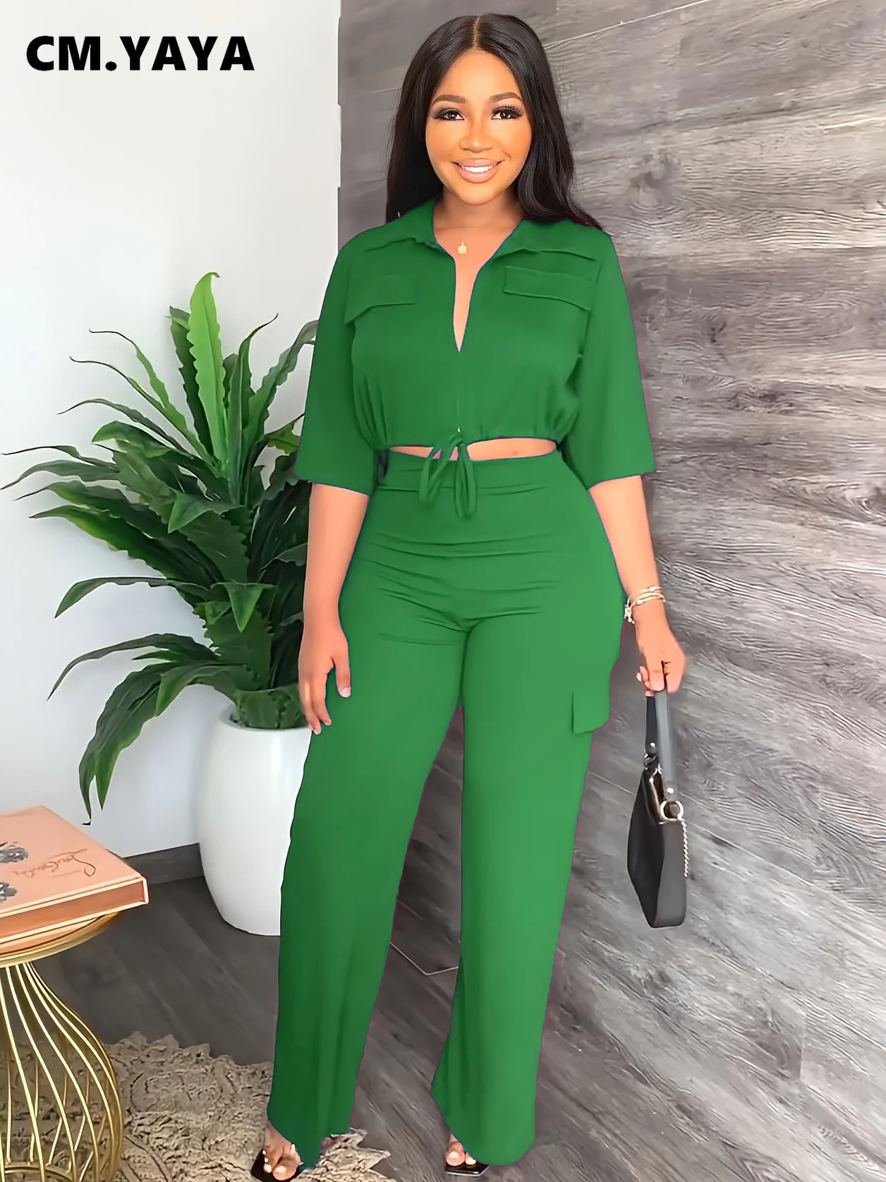 Pantalon Ancho Conjuntos Elegantes De Pantalon Para Dama Conjunto