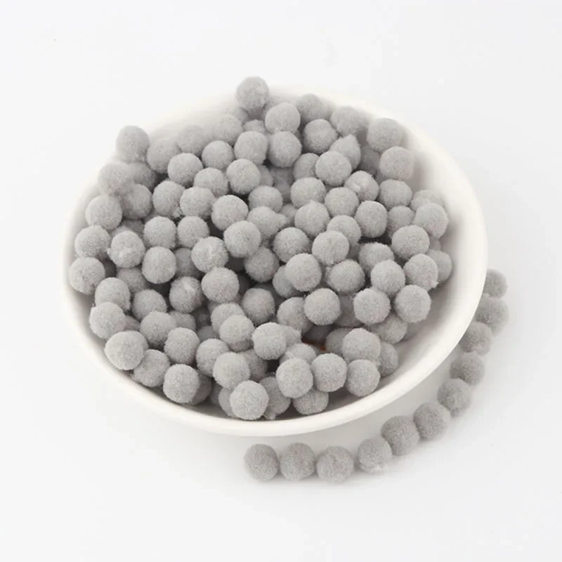 Deluxe Fluffy 8mm Round Pompoms for Kids' Crafts and DIY Projects, 2000 Pieces