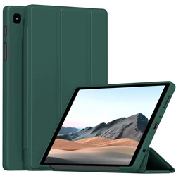 Magnetic Stand Flip Smart Cover with Soft Silicone for A7 Lite 8.7 T220 (Deep Green)