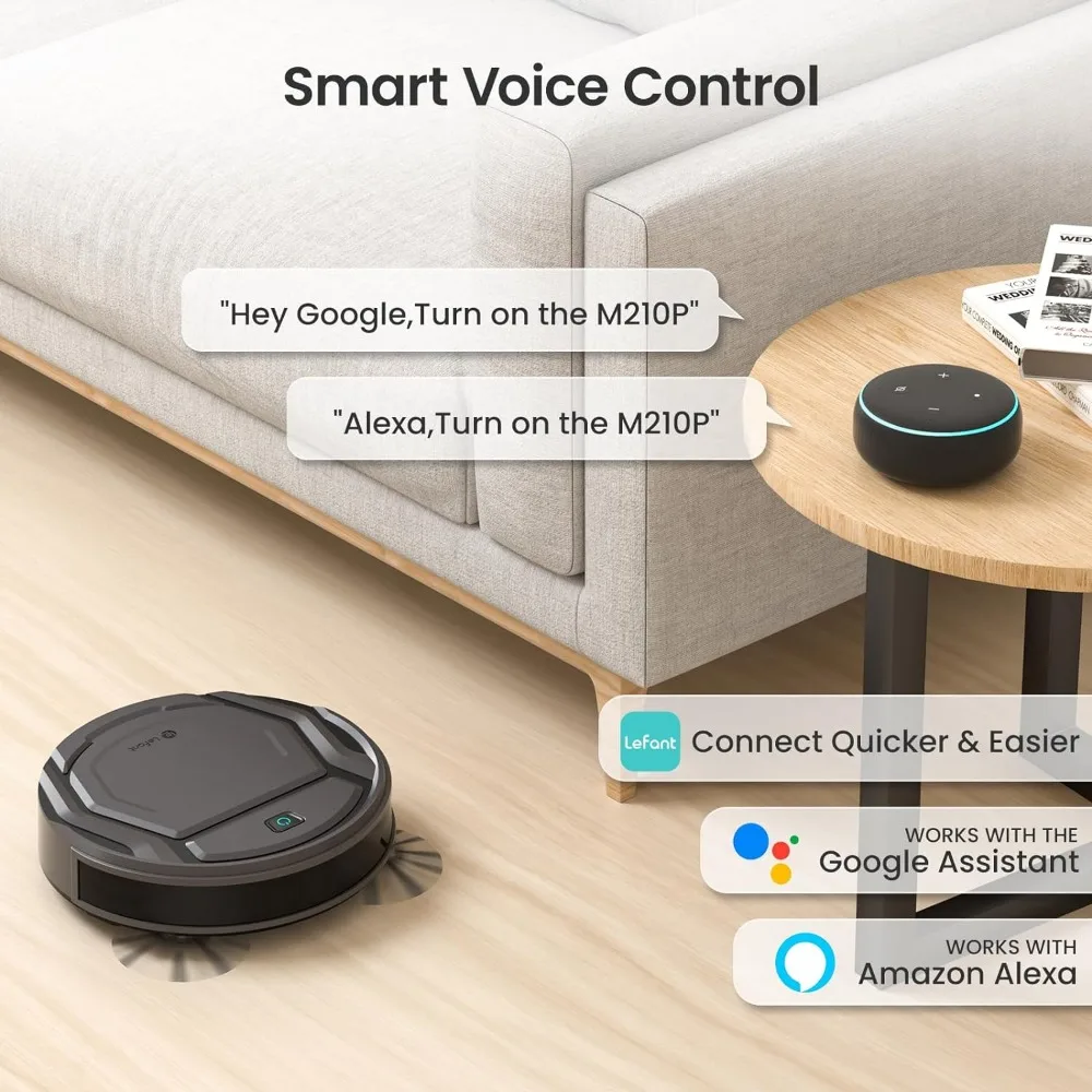 Robot Vacuum Cleaner with 2200Pa Powerful Suction,Tangle-Free,Wi-Fi/App/Alexa,Featured 6 Cleaning Modes,Self-Charging 5