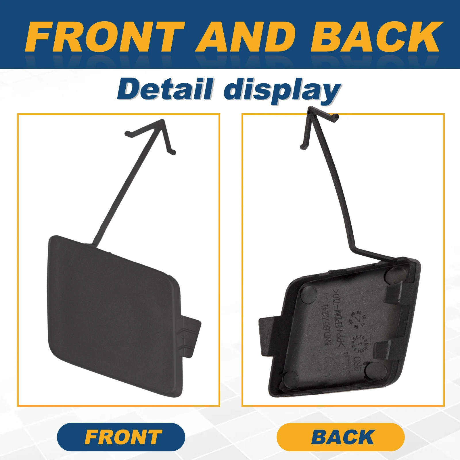 Front Bumper Tow Hook Cap Towing Eye Cover For VW Tiguan 2009-2011 5N0807241 Car Accessories
