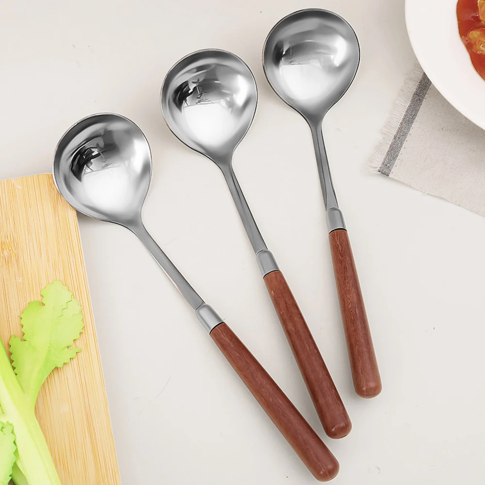 Soup Spoon Korean Stainless Steel Long Handle Thickening for Hot Pot