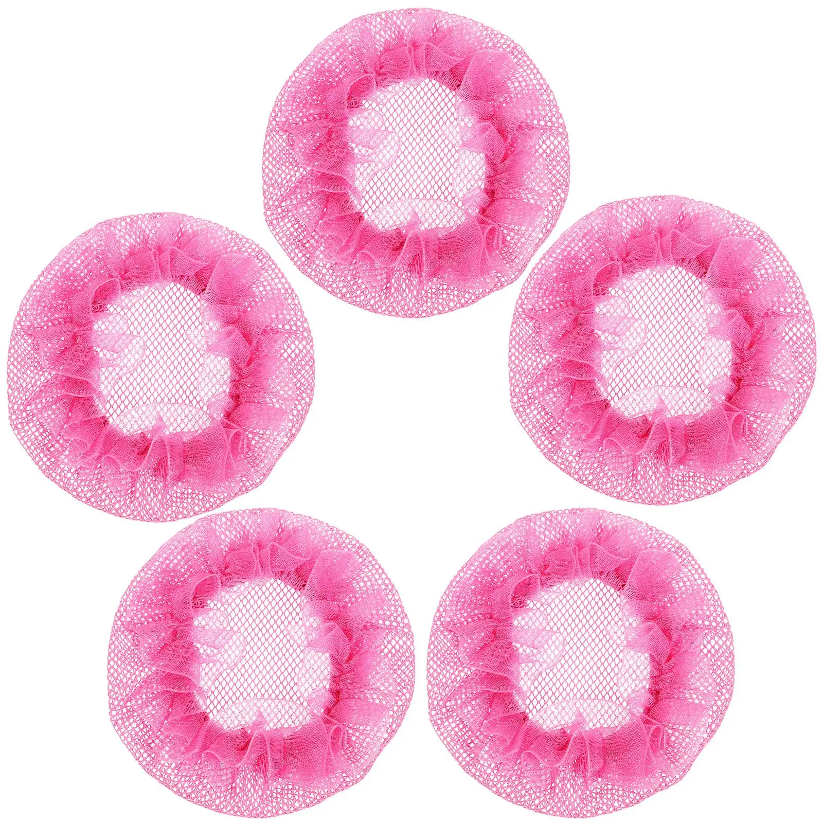 5 Pcs Hair Nets for Women Bun Cover Dancing Steamed Stuffed Ballet Rosy Women's