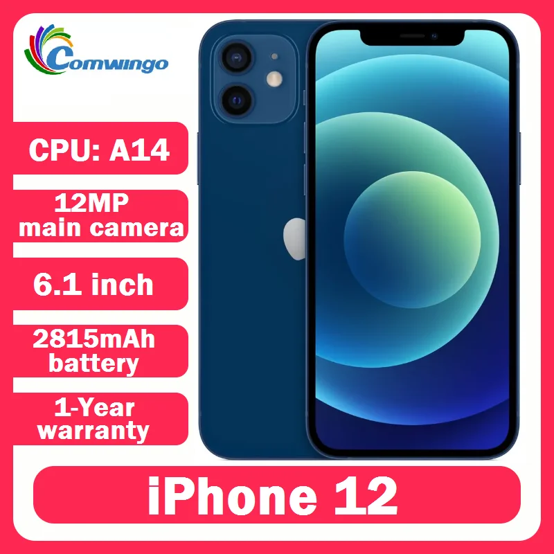 AppleiPhone1264GB/128GB5GFaceIDNFC6.1"SuperRetinaOLEDA14IOSOriginalUnlockediphone12-AliExpress